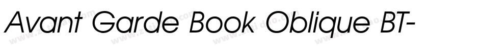 Avant Garde Book Oblique BT字体转换